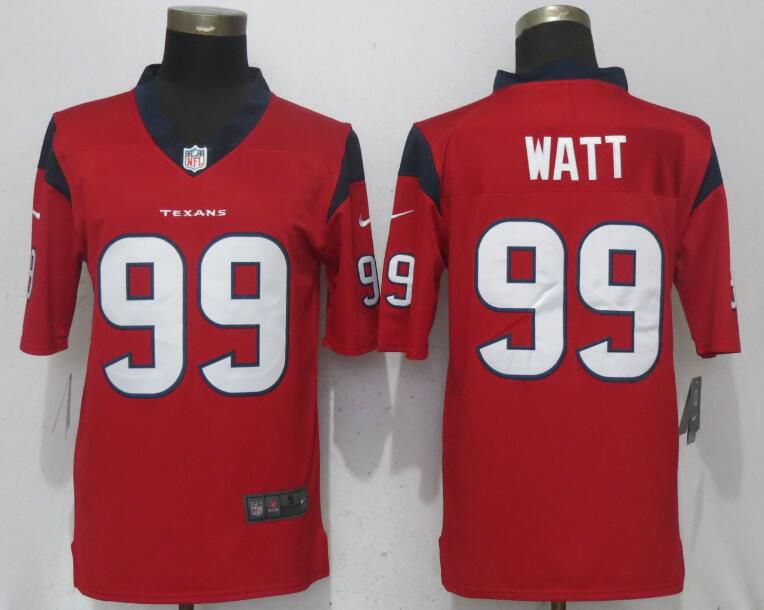 Men Houston Texans 99 Watt Red Nike Vapor Untouchable Limited NFL Jerseys
